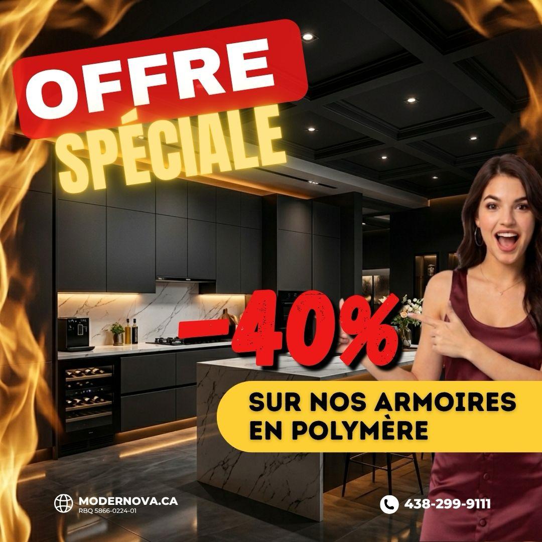 Offre spéciale -40% sur nos armoires en polymère